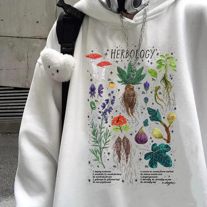 Cozy Woodland Vibes: Mushroom Hooded Pocket Sweatshirt for Women | Embrace Nature&