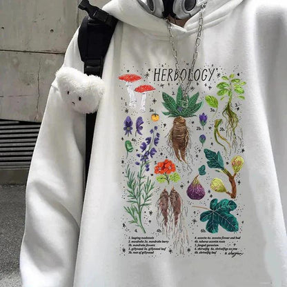 Cozy Woodland Vibes: Mushroom Hooded Pocket Sweatshirt for Women | Embrace Nature&