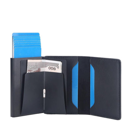 &quot;Guardian Shield&quot; Crazy Horse Leather Anti-Degaussing Card Clamp for Men - Security and Style Combined - Your-Look