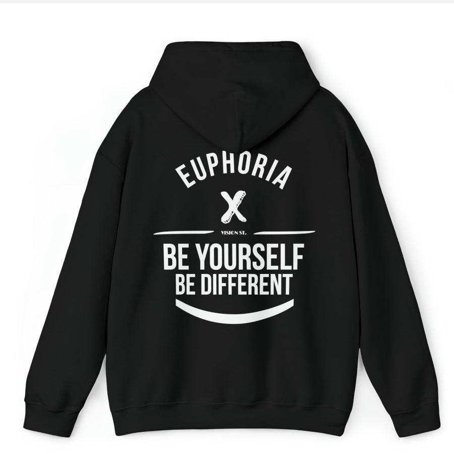 European And American Printing Euphoria Signature Velvet Padded Hooded Sweatshirt - Fashion - Your-Look