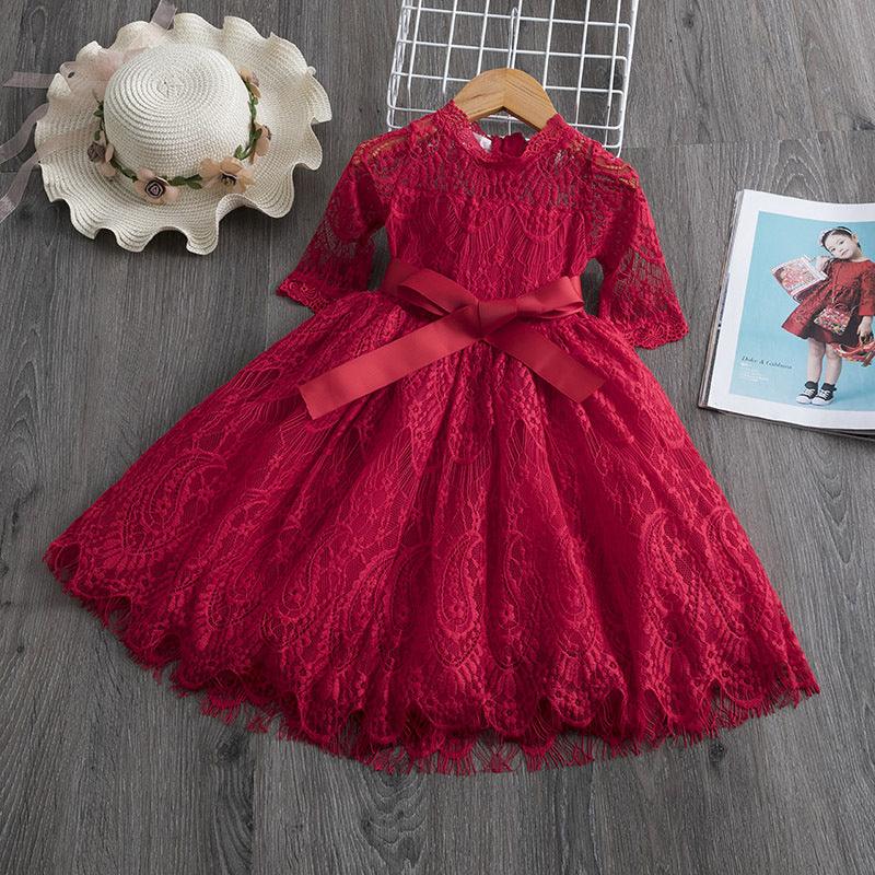 Girls Lace Dress Spring And Autumn -  - Your-Look