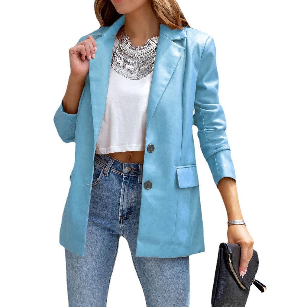 Elevate Your Style: Long Sleeve Button PU Cardigan Coat for Women - Your-Look