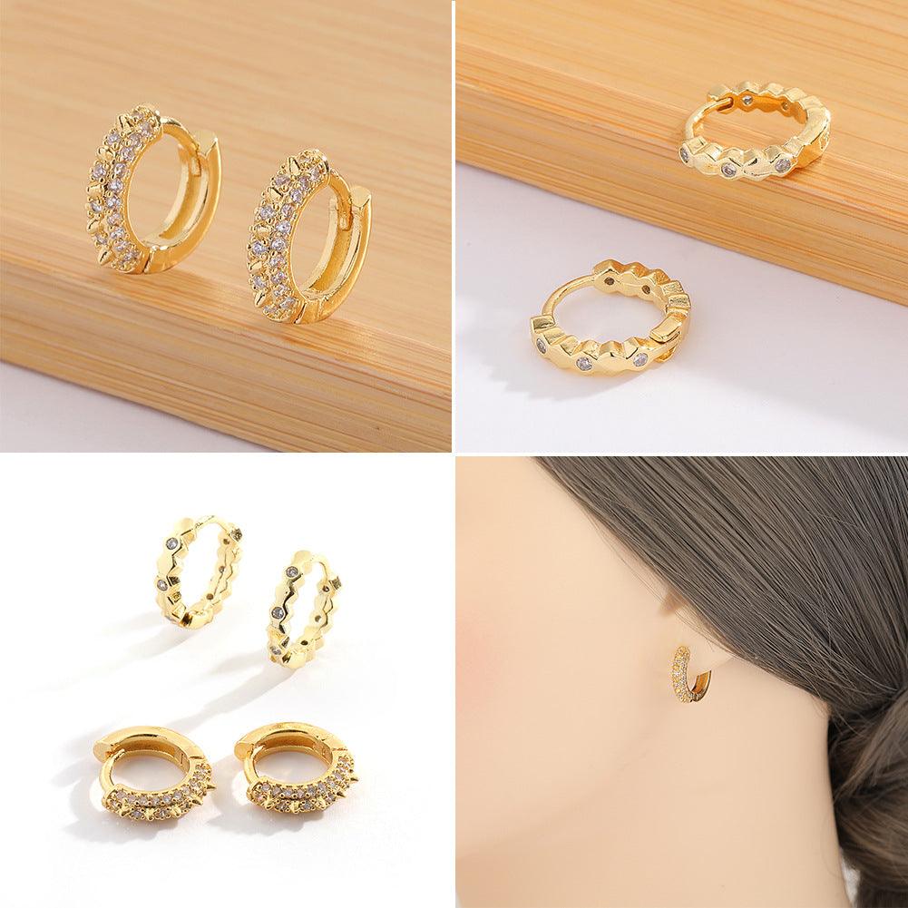 Elevate Your Style with Fashion 18K Gold Plated Geometric Earrings