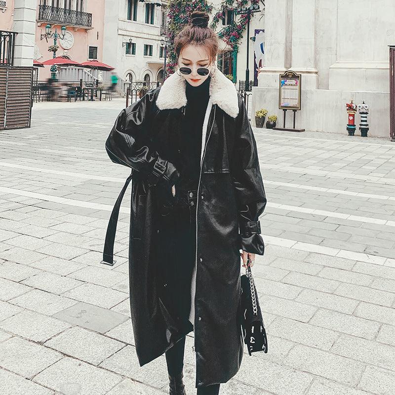 Elevate Your Winter Wardrobe: New Style Loose Fashion Thick and Velvet PU Leather Jacket - Your-Look