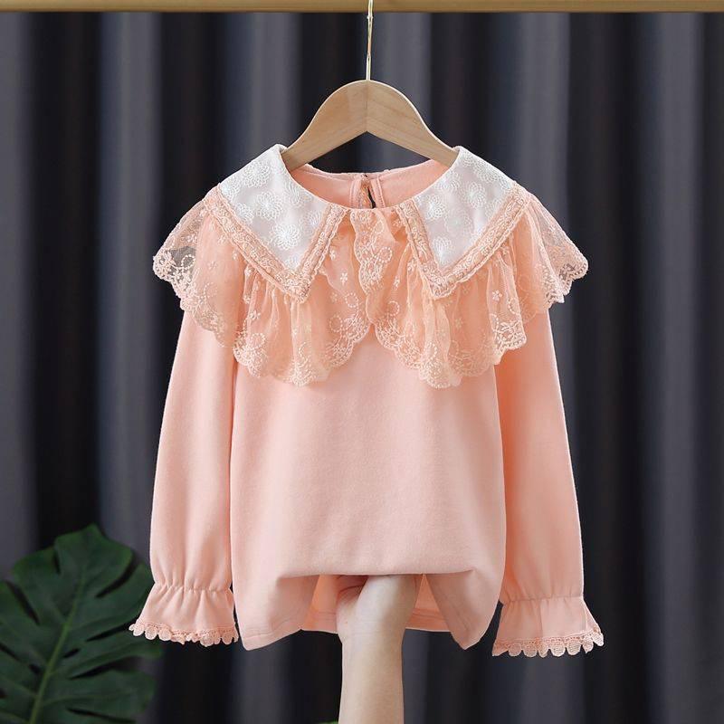 Girls Princess Lace Bottoming Shirt Long Sleeves -  - Your-Look