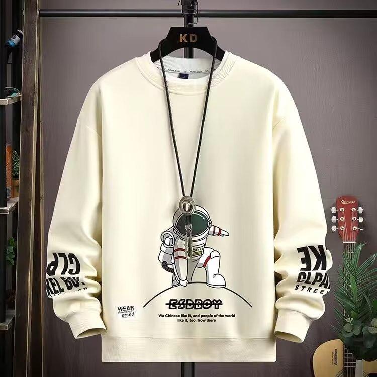 English Round Neck Spaceman Sweater