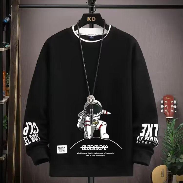 English Round Neck Spaceman Sweater