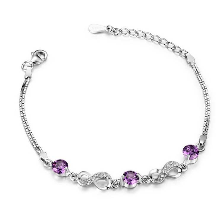 Ethereal Glow: S925 Sterling Silver Bracelet with Crystal Diamonds - Your-Look