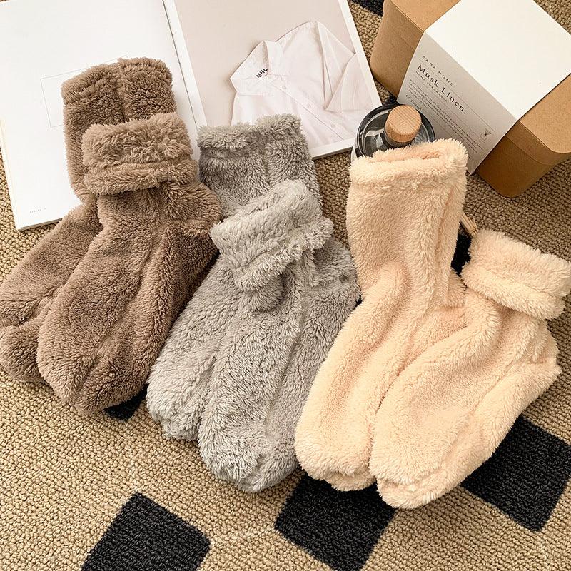 Fleece Lined Padded Warm Keeping Room Socks - Your-Look