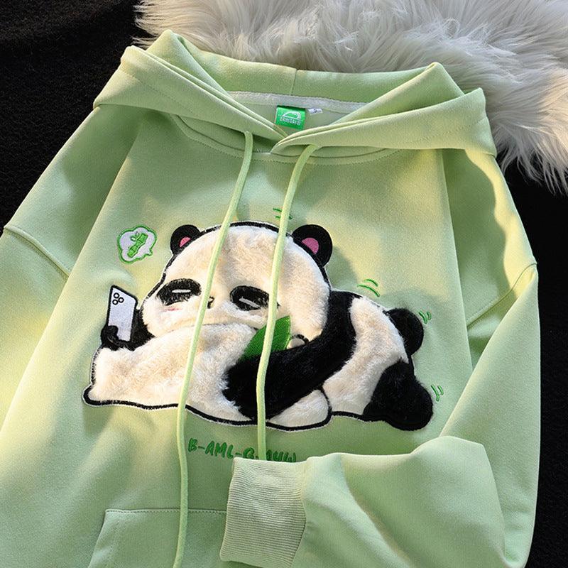 Playful Comfort: Flocking Cute Panda Hooded Sweater for Women | Cozy Up with Adorable Style - Your-Look