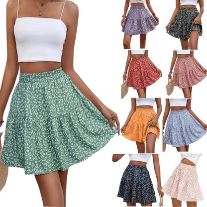 Floral Delight: Short High Waist Skirt