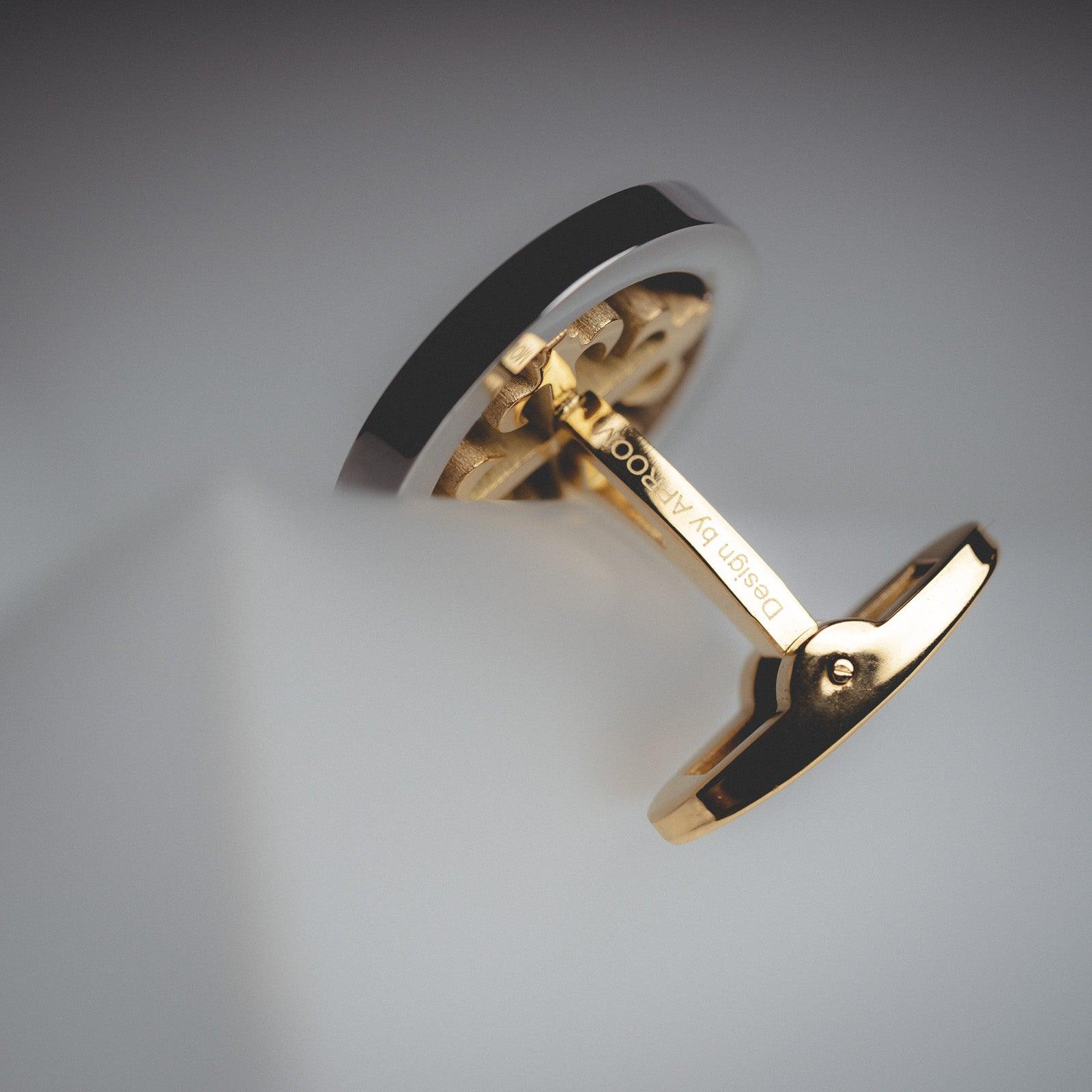 &quot;Elegant Fusion&quot; French Gold and Silver Cufflinks for Men&