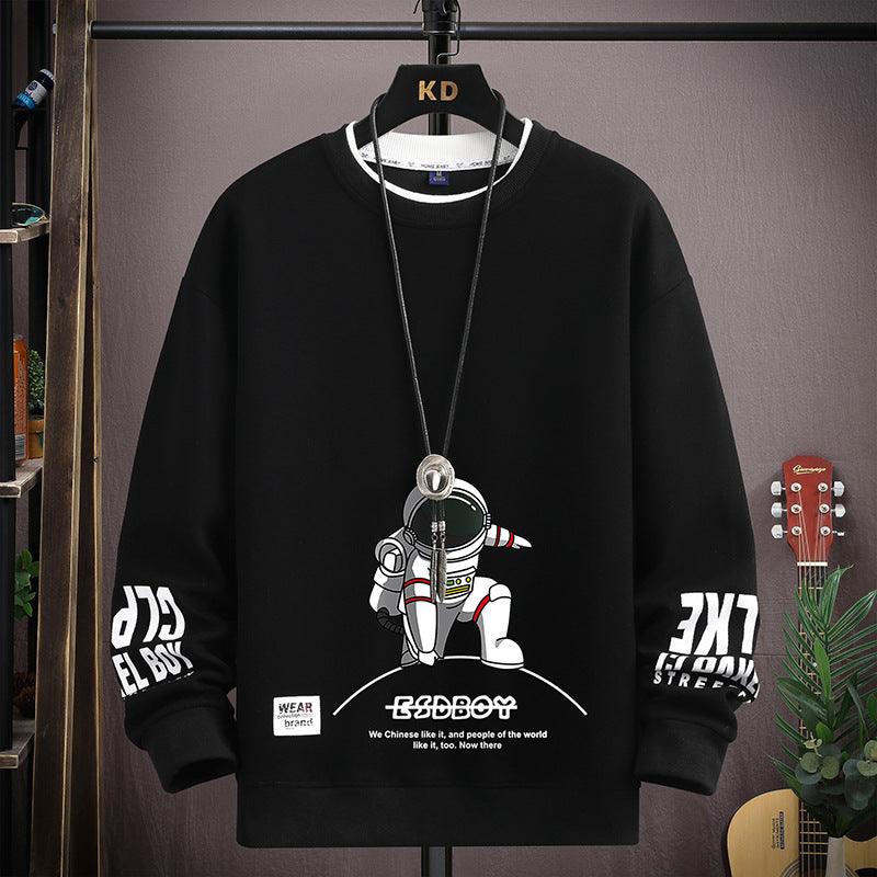 English Round Neck Spaceman Sweater Men&