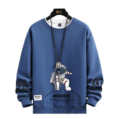 English Round Neck Spaceman Sweater Men&