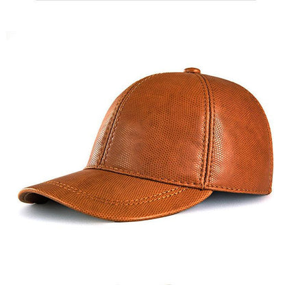 Genuine Leather Baseball Cap Men And Women Fashion Autumn And Winter - Fashion - Your-Look