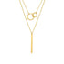 Geometric Pendant Double-layer Stainless Steel Necklace