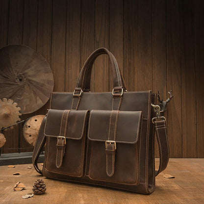 Handcrafted Heritage: Vintage Leather Men&