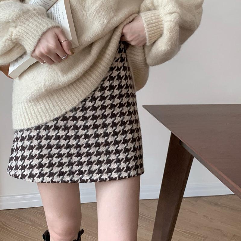 Houndstooth Classic Style A- Line Skirt - FASHION - Your-Look