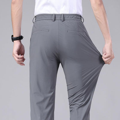 Ice Silk Draping Suit Pants Men&