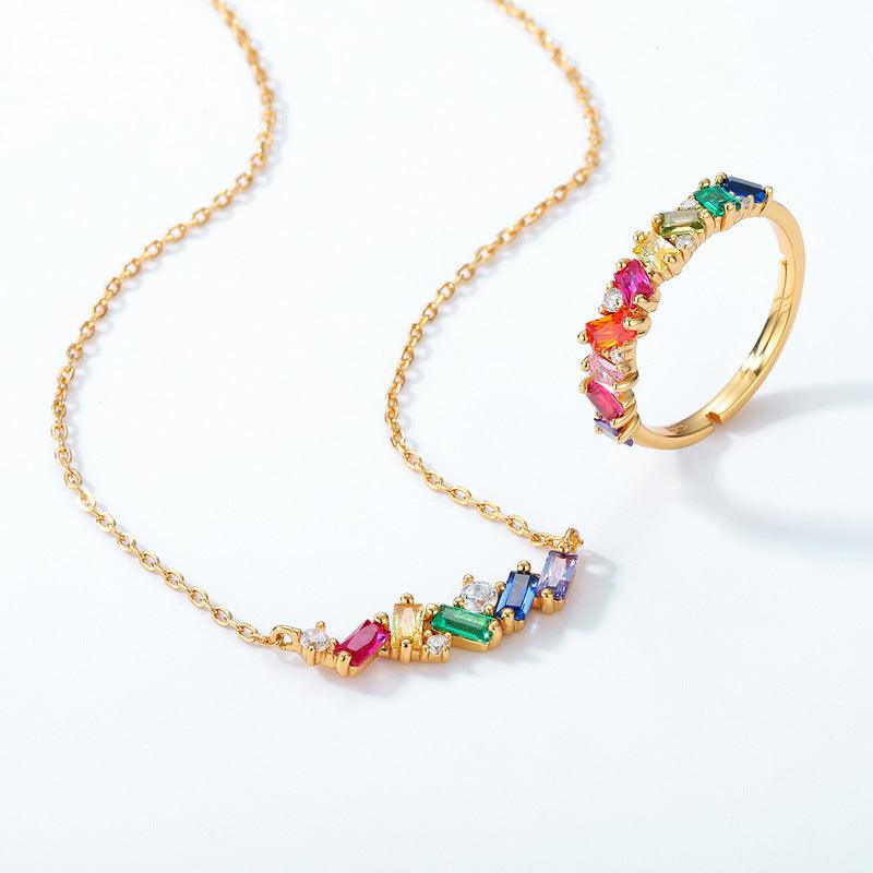 Japanese Light Luxury Rainbow Candy 925 Silver Necklace - Fashion - Your-Look