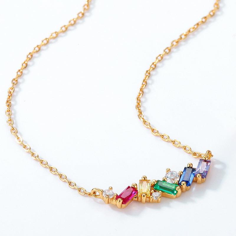 Japanese Light Luxury Rainbow Candy 925 Silver Necklace - Fashion - Your-Look