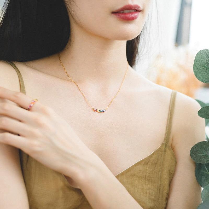 Japanese Light Luxury Rainbow Candy 925 Silver Necklace - Fashion - Your-Look