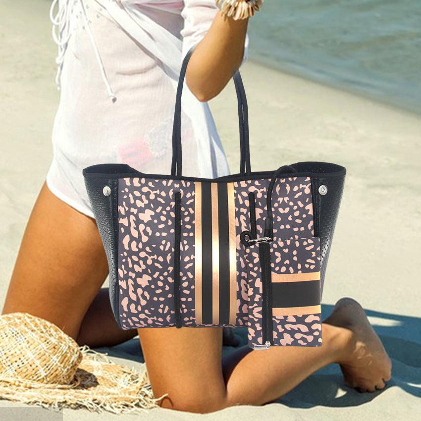 Leopard Print Portable Beach Bag Leisure Travel - Your-Look