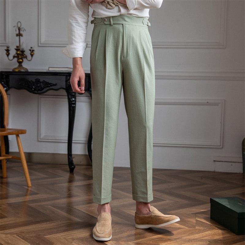 Light And Airy Seersucker High-rise Pants - Fashion - Your-Look