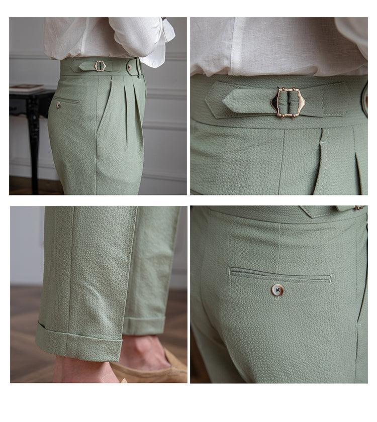 Light And Airy Seersucker High-rise Pants - Fashion - Your-Look