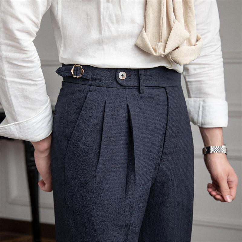 Light And Airy Seersucker High-rise Pants - Fashion - Your-Look