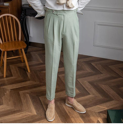 Light And Airy Seersucker High-rise Pants - Fashion - Your-Look