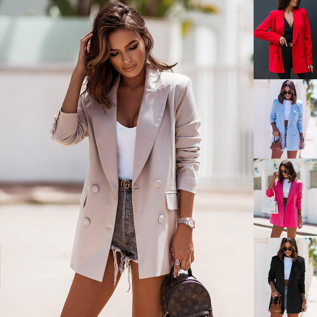 Timeless Sophistication: Long-Sleeve Double-Breasted Blazer - Your-Look