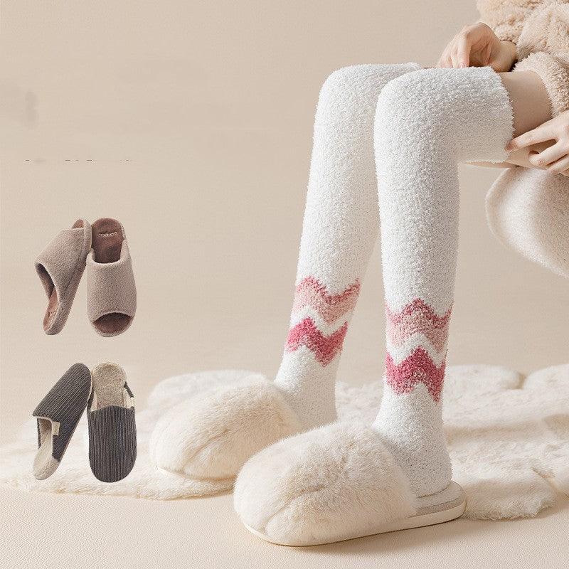 Long Tube Warm Keeping Floor Sleep Knee Socks - Your-Look