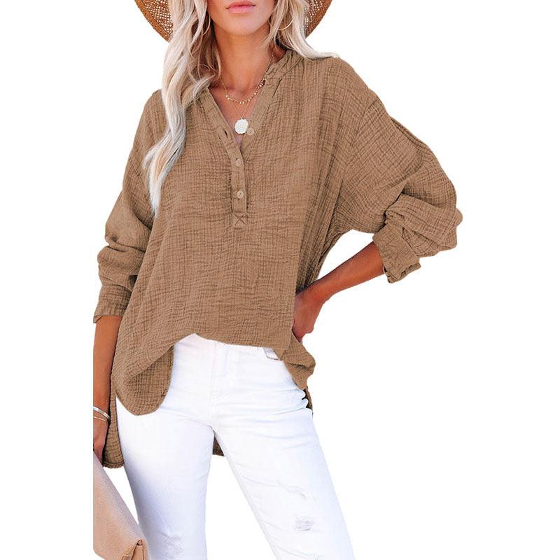 Effortless Comfort: Loose Casual Style Cotton Pullover - Your-Look