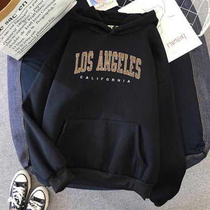 Los Angeles, California Usa City Leopard Hoodie - Your-Look