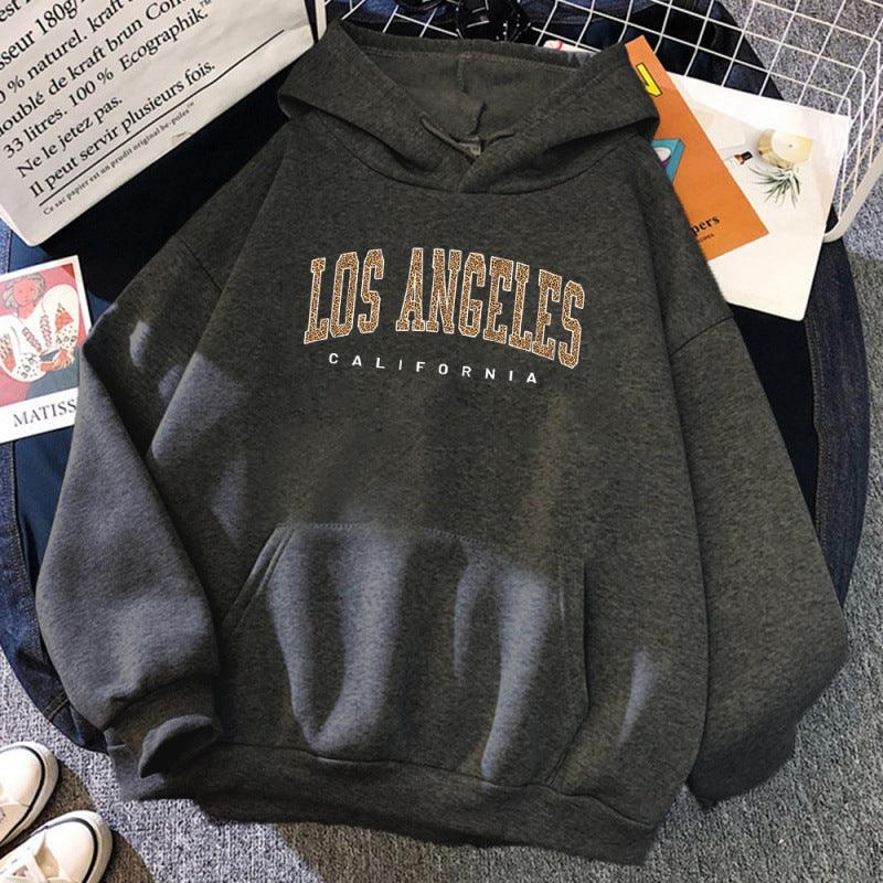 Los Angeles, California Usa City Leopard Hoodie - Your-Look