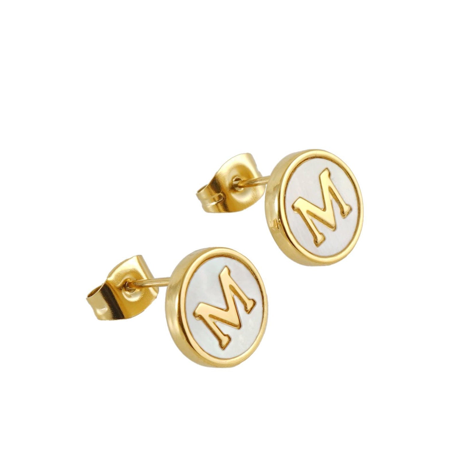 Make a Personal Statement with Titanium Steel 26 English Alphabet Letter Earrings - Your-Look