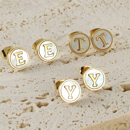 Make a Personal Statement with Titanium Steel 26 English Alphabet Letter Earrings