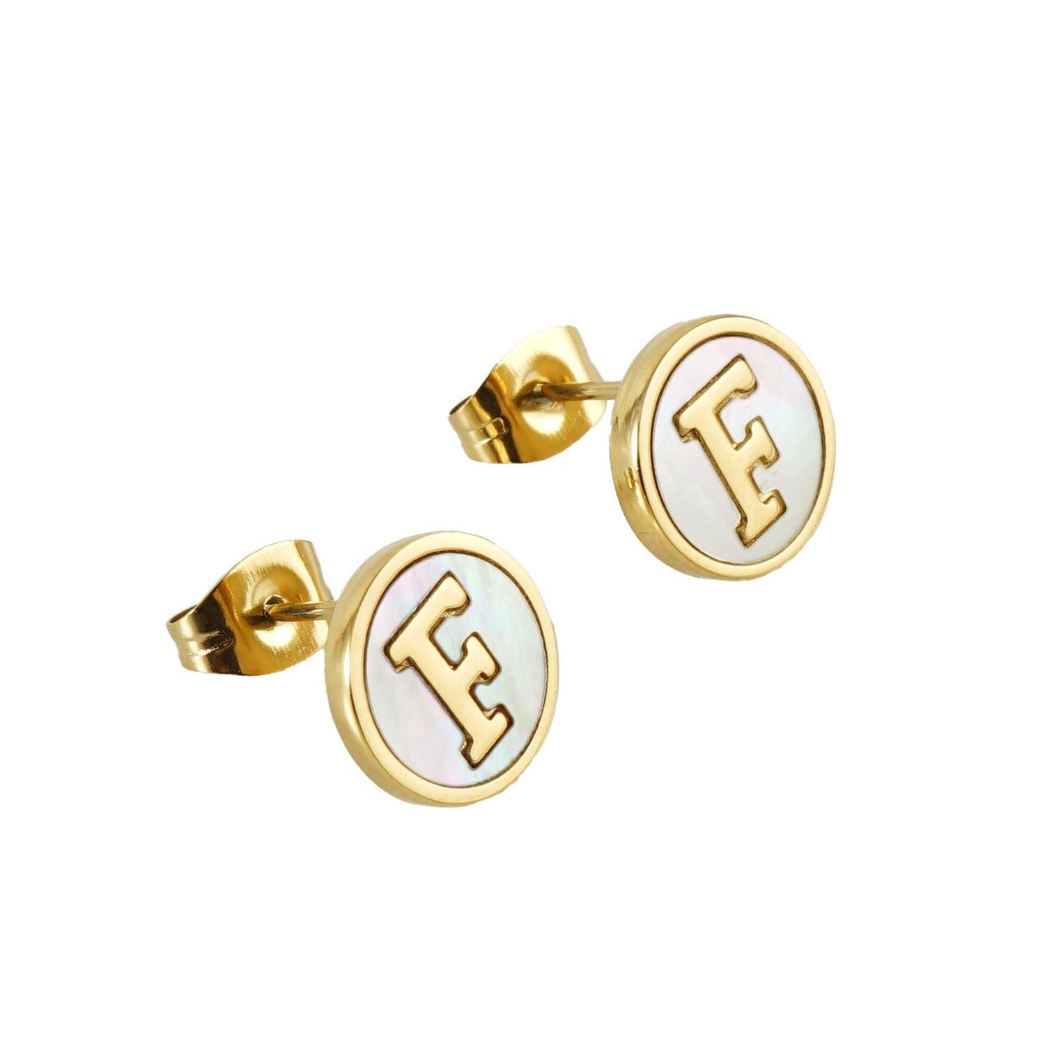 Make a Personal Statement with Titanium Steel 26 English Alphabet Letter Earrings - Your-Look