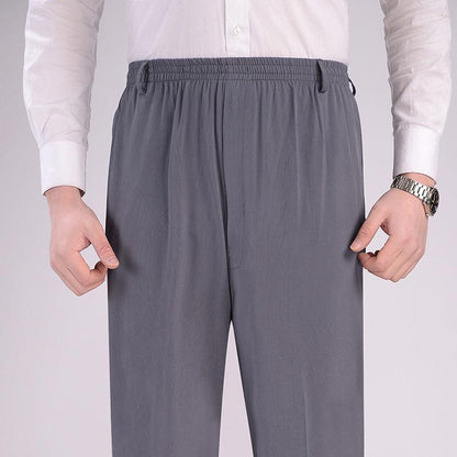 Men High Waist Deep Crotch Loose Tight Casual Silk Pants - Fashion - Your-Look