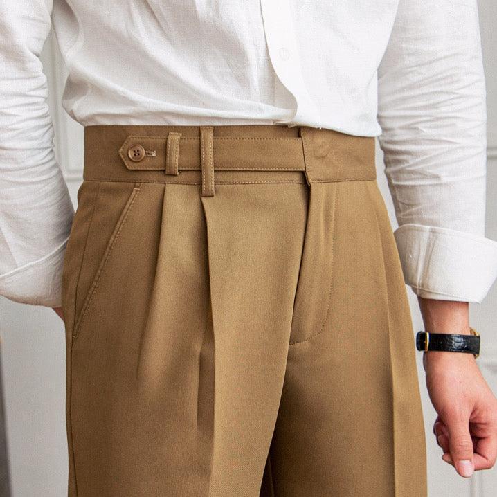 Mid-high Waist Straight Leg Nine-point Pants Anti-wrinkle Casual Man - Fashion - Your-Look