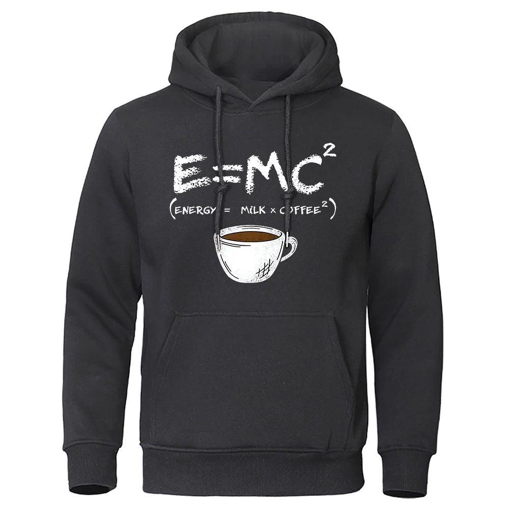 Milk Coffee Printing Fun Hoodie Men&