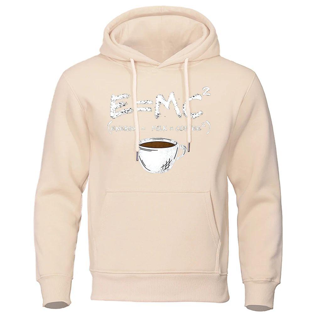 Milk Coffee Printing Fun Hoodie Men&