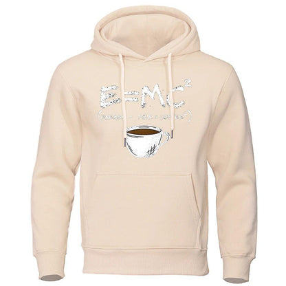 Milk Coffee Printing Fun Hoodie Men&