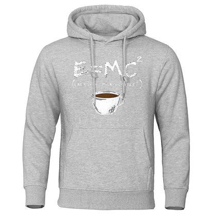 Milk Coffee Printing Fun Hoodie Men&