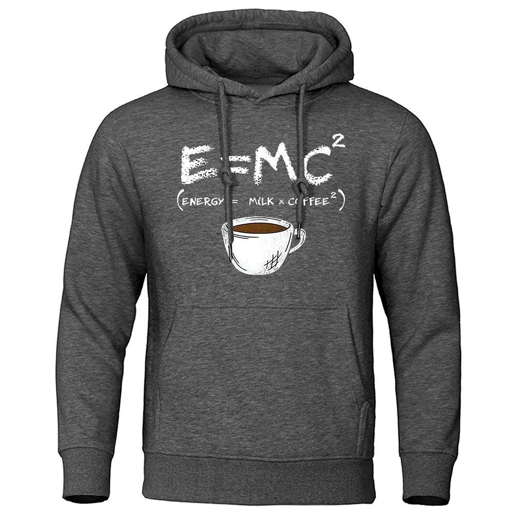 Milk Coffee Printing Fun Hoodie Men&