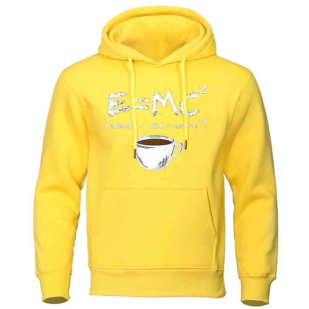 Milk Coffee Printing Fun Hoodie Men&