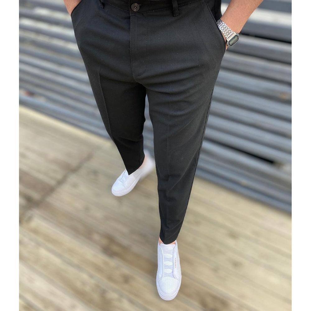 New Solid Color Casual Slim Comfortable Trousers Summer Men&