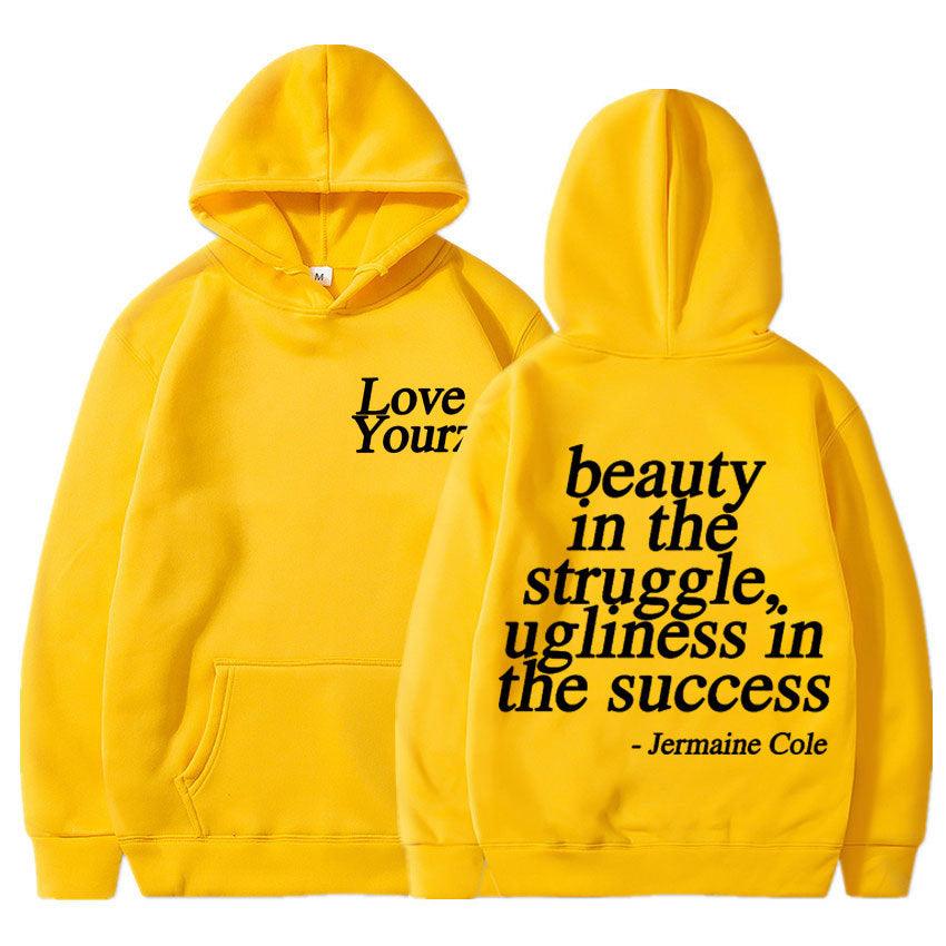 Cole Dreamville Love Yourz Lyrics Print Hooded Vintage Fas - Fashion - Your-Look