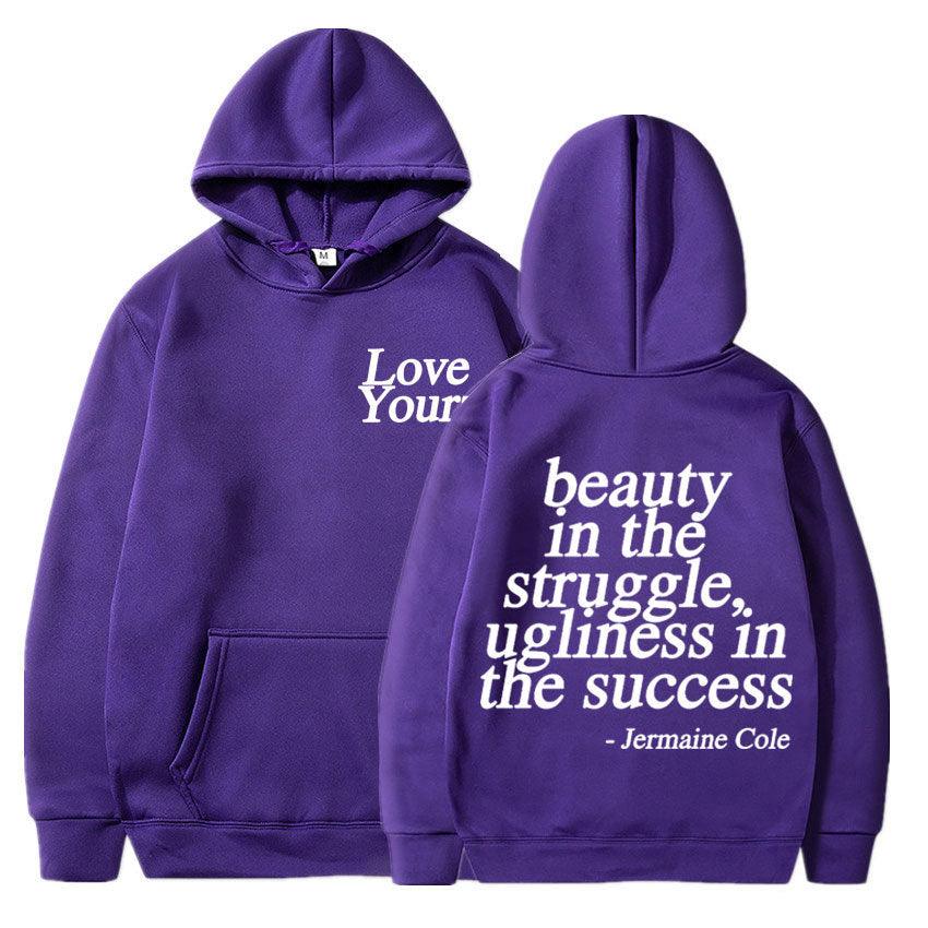 Cole Dreamville Love Yourz Lyrics Print Hooded Vintage Fas - Fashion - Your-Look